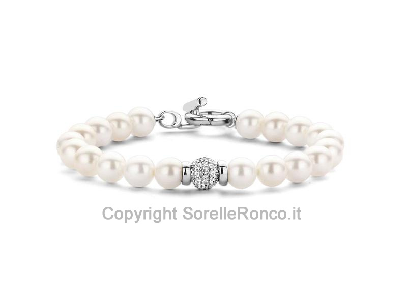 BRACCIALE TI SENTO MILANO CON PERLE