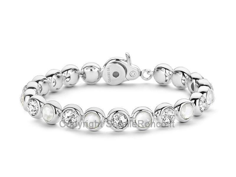 BRACCIALE MADREPERLA E ZIRCONI