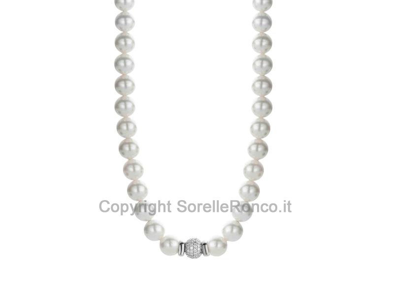 COLLANA TI SENTO MILANO PERLE BIANCHE