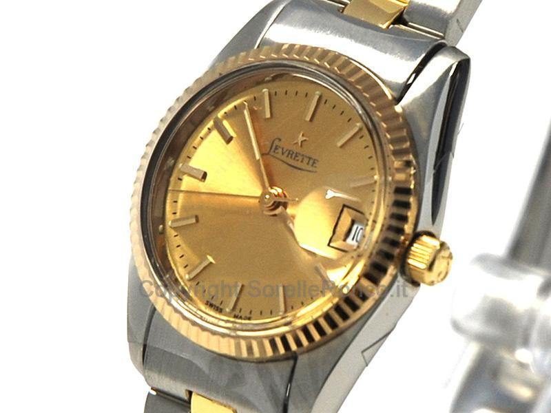 OROLOGIO LEVRETTE QUARZO 24 MM BICOLORE