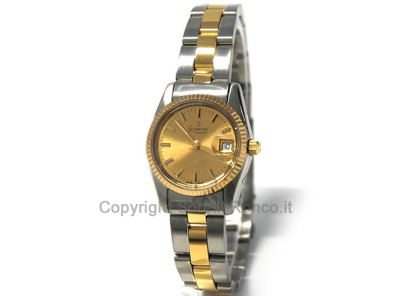 OROLOGIO LEVRETTE QUARZO 24 MM BICOLORE