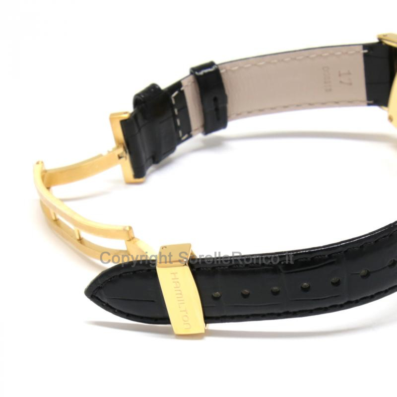 HAMILTON VENTURA NERO QUARZO ORO 32,2X50,3MM