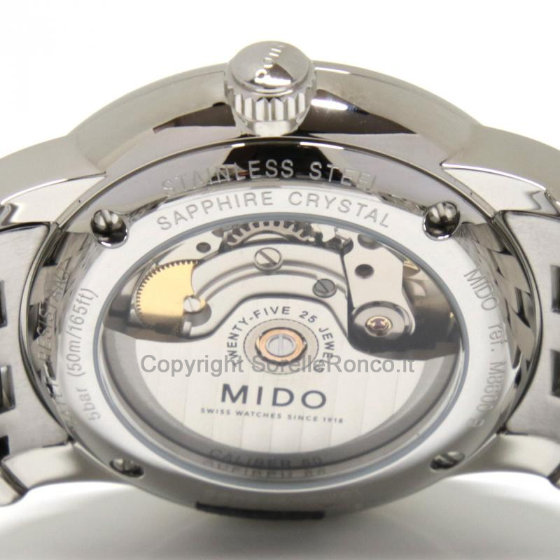 MIDO BARONCELLI NERO 38MM BRACCIALE ACCIAIO