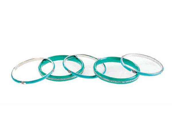 470345 - Bracciale Ottaviani Bangle Set Turchese Strass