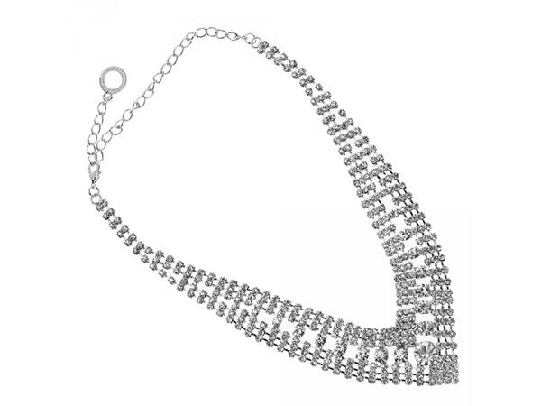480352 - Collana Ottaviani in Argento con Strass Regolabile