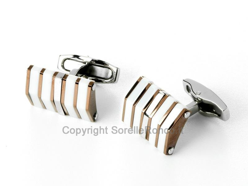 GEMELLI 4US IN ACCIAIO CERAMIC WHITE