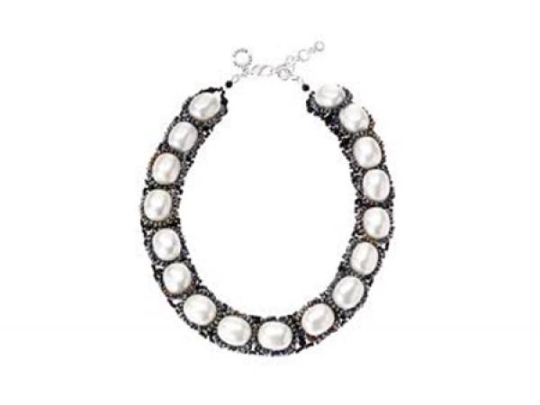 500038C - Collana Ottaviani con Perle e Cristalli 