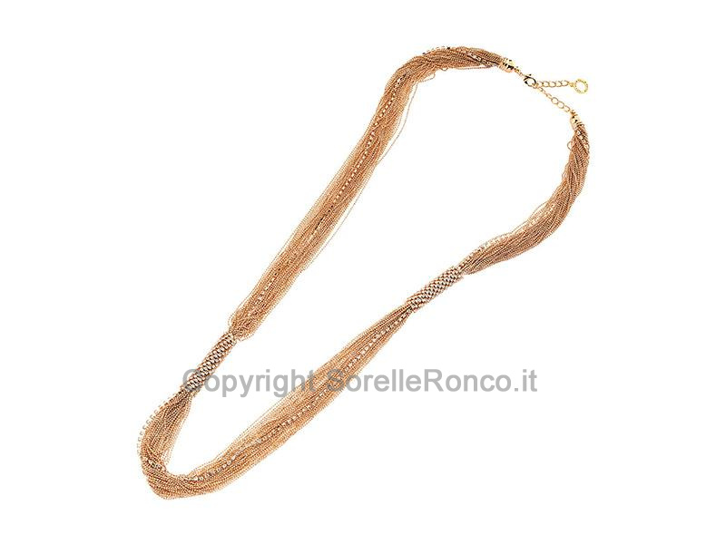 COLLANA OTTAVIANI CON STRASS DORATI