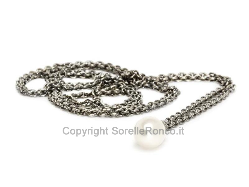 TROLLBEADS COLLANA ARGENTO CON PERLA