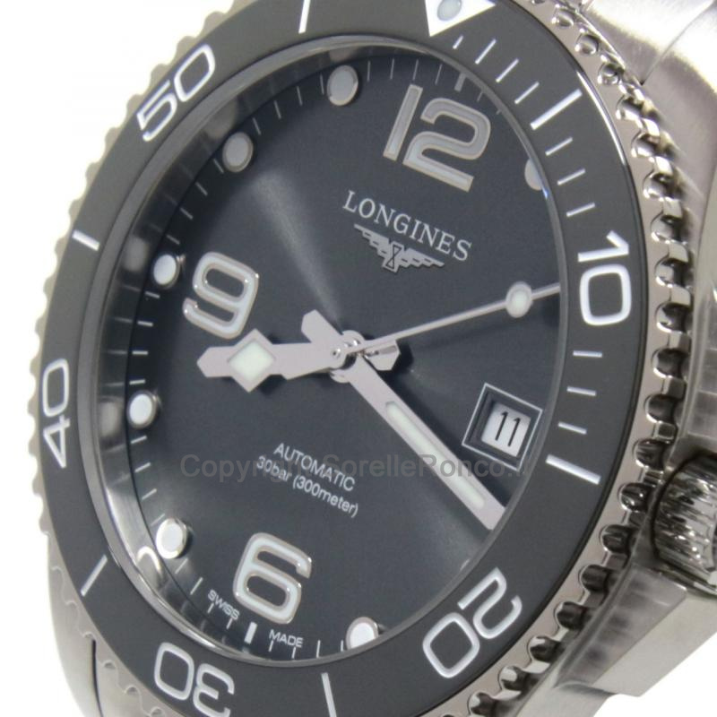 LONGINES HYDROCONQUEST GRIGIO 41MM GHIERA CERAMICA