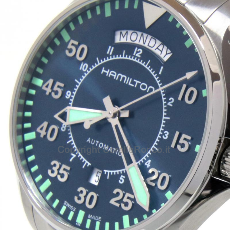 HAMILTON KHAKI AVIATION PILOT BLU AUTO 42MM