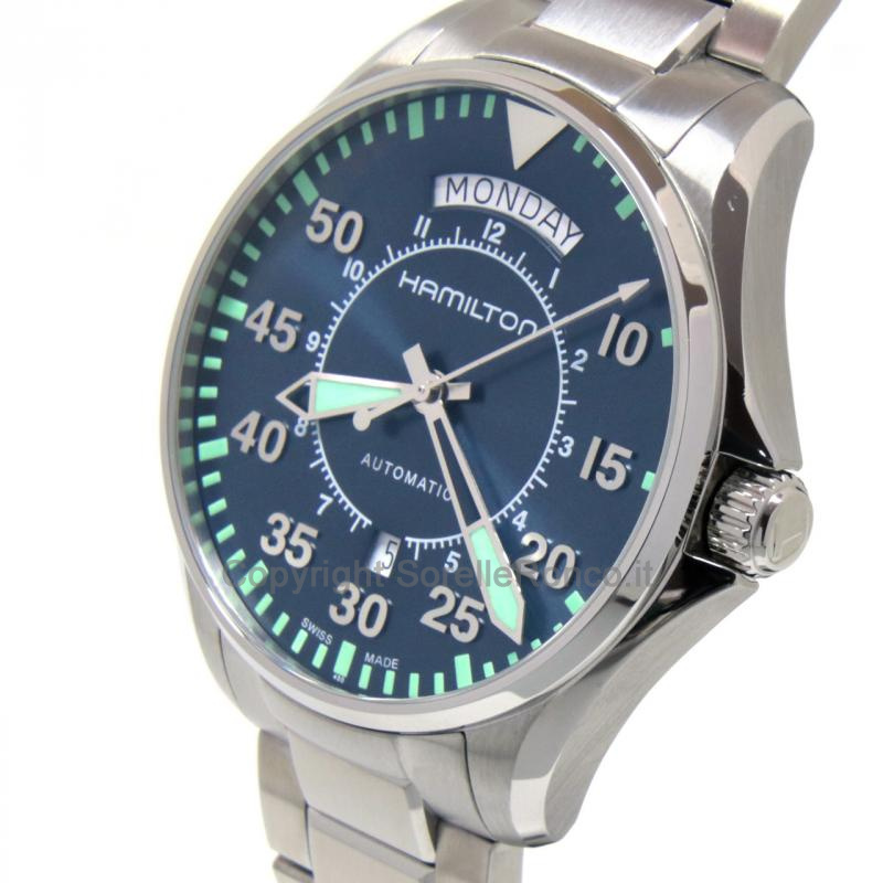 HAMILTON KHAKI AVIATION PILOT BLU AUTO 42MM