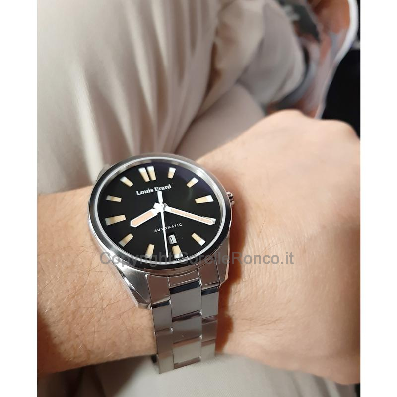LOUIS ERARD SPORTIVE NERO 42MM AUTOMATICO ACCIAIO