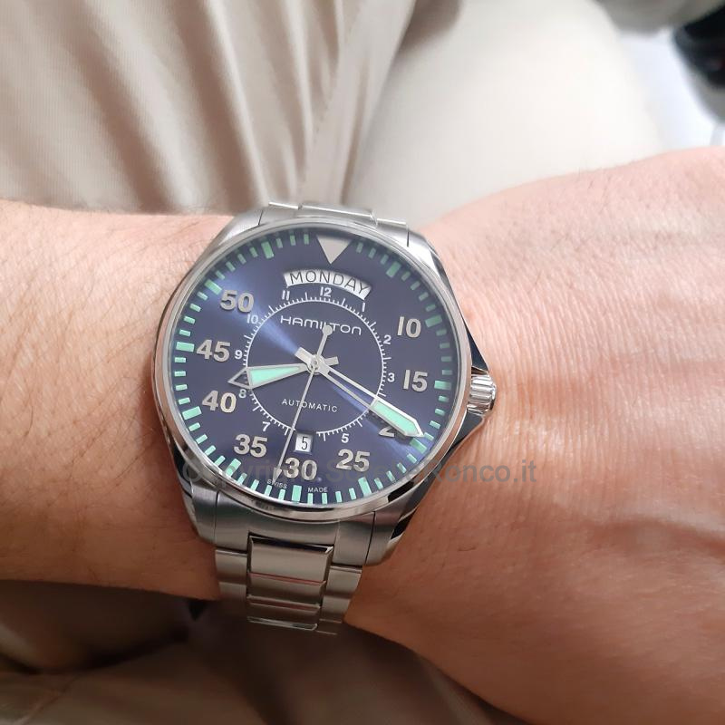 HAMILTON KHAKI AVIATION PILOT BLU AUTO 42MM