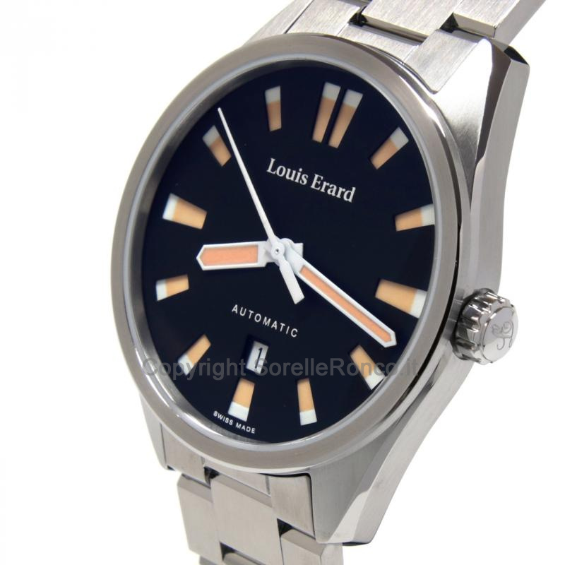 LOUIS ERARD SPORTIVE NERO 42MM AUTOMATICO ACCIAIO