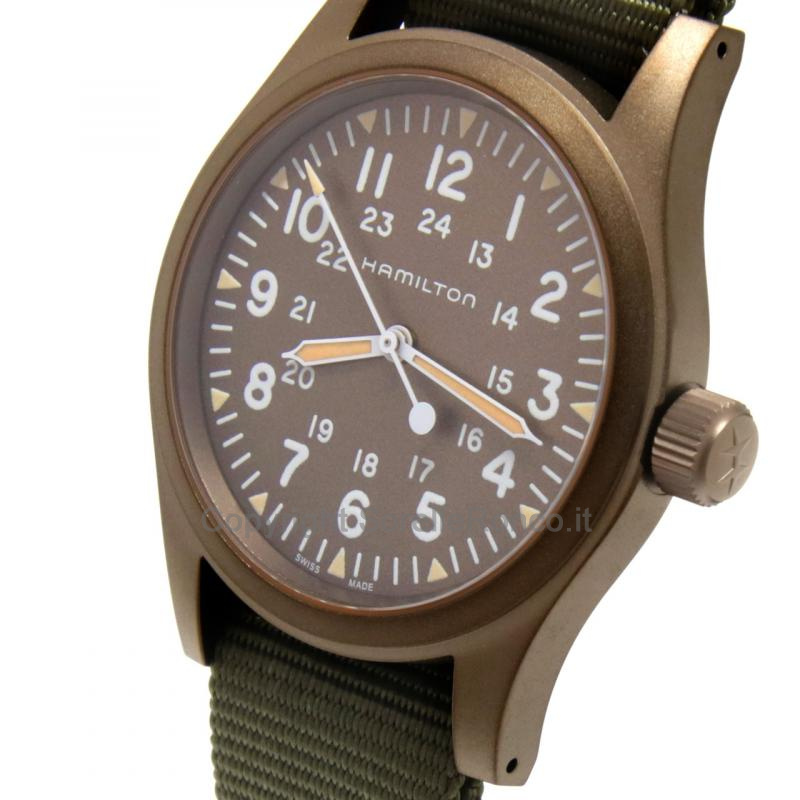 HAMILTON KHAKI FIELD 38MM VERDE CINTURINO NATO