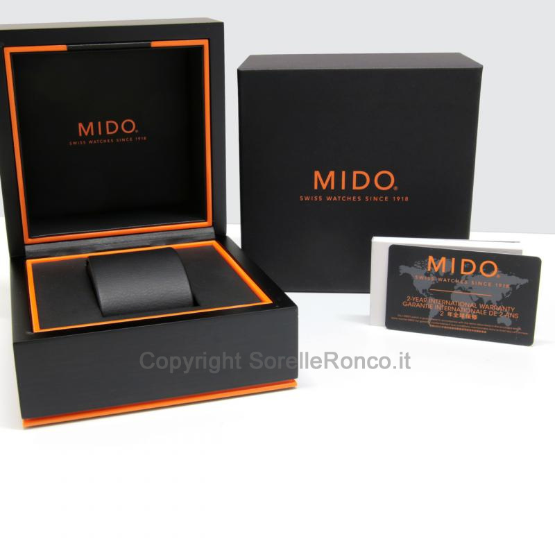 MIDO BARONCELLI NERO 38MM BRACCIALE ACCIAIO
