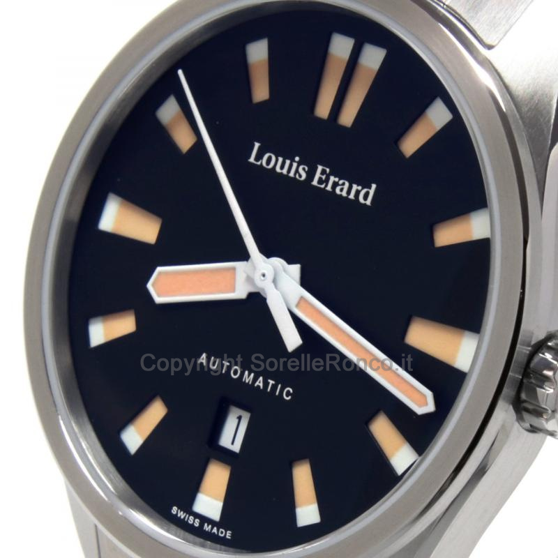 LOUIS ERARD SPORTIVE NERO 42MM AUTOMATICO ACCIAIO