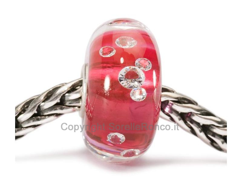 BEADS DIAMANTE ROSA VETRO MURANO
