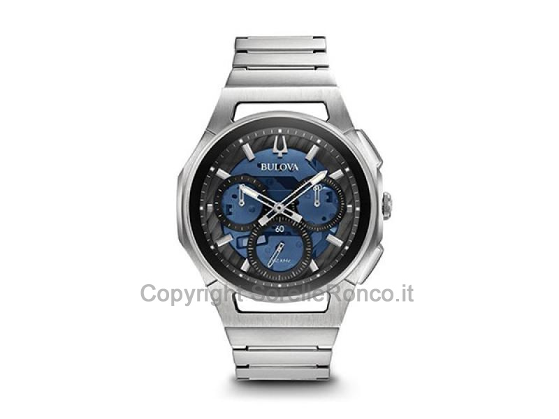 BULOVA CURV UOMO CHRONO BLU E NERO 44MM QUARZO