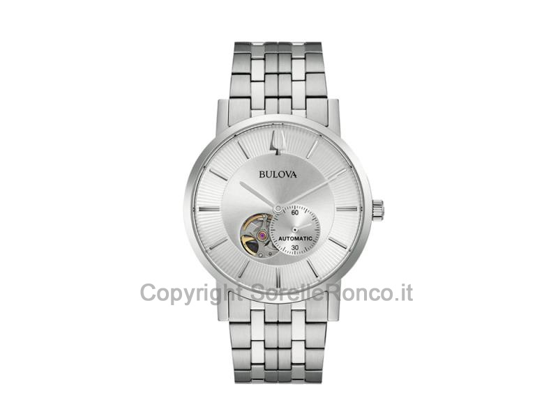 BULOVA AUTO CLIPPER CLASSIC SILVER ACCIAIO 42MM