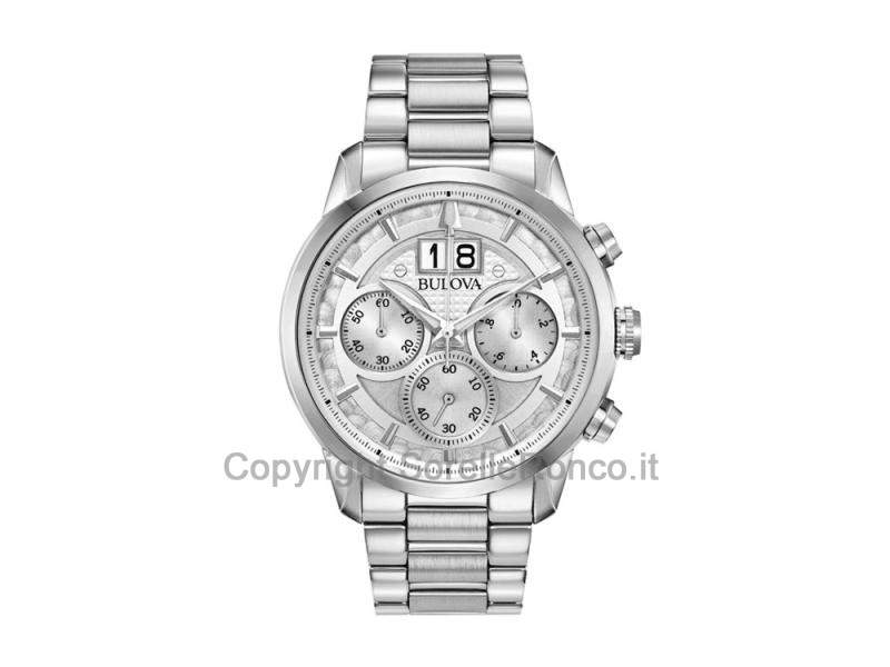 BULOVA SUTTON BIG DATE 44MM SILVER