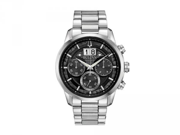 96B319 - Bulova BIG DATE Sutton Chrono 44mm Nero