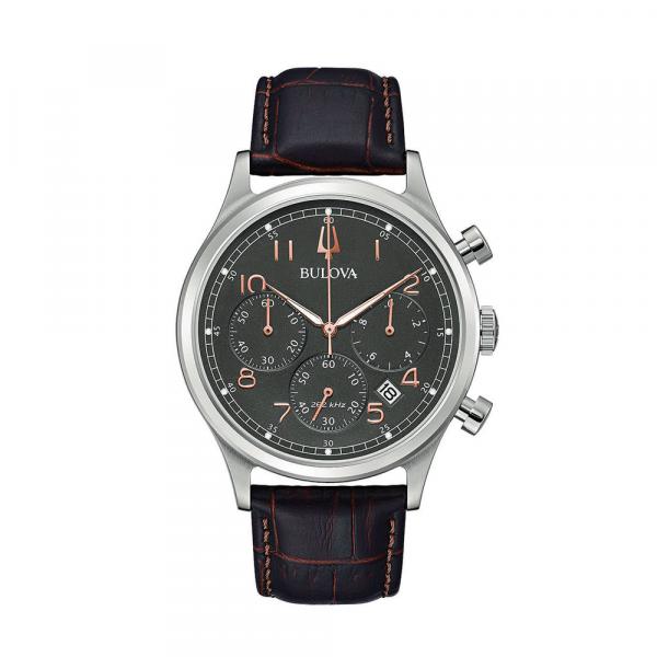 96B356 - Bulova Classic Chrono Nero 43mm Pelle Marrone