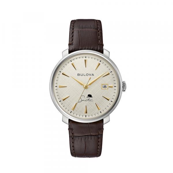 96B359 - Bulova Frank Sinatra Champagne 40mm Pelle Marrone
