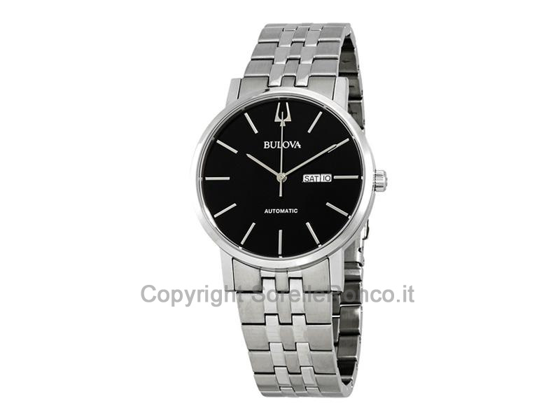BULOVA QUARZO CLIPPER CLASSIC NERO 42MM ACCIAIO