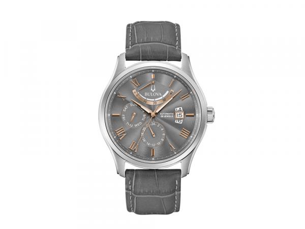 96C143 - Bulova Wilton Power Reserve Grigio e Oro Rosa 43mm