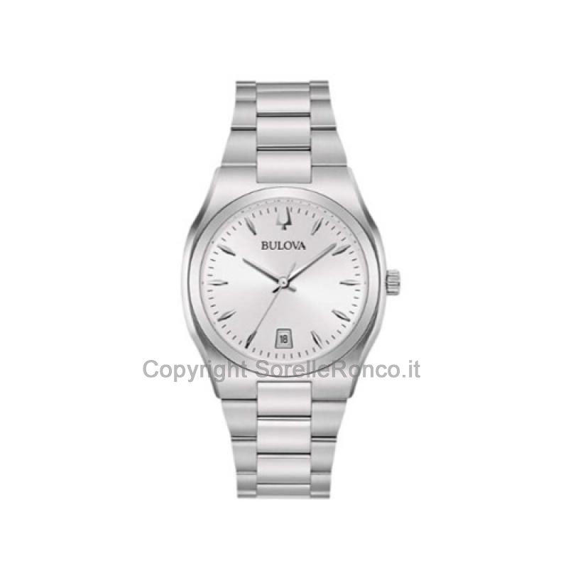 BULOVA LADY SURVEYOR 34MM SILVER ACCIAIO