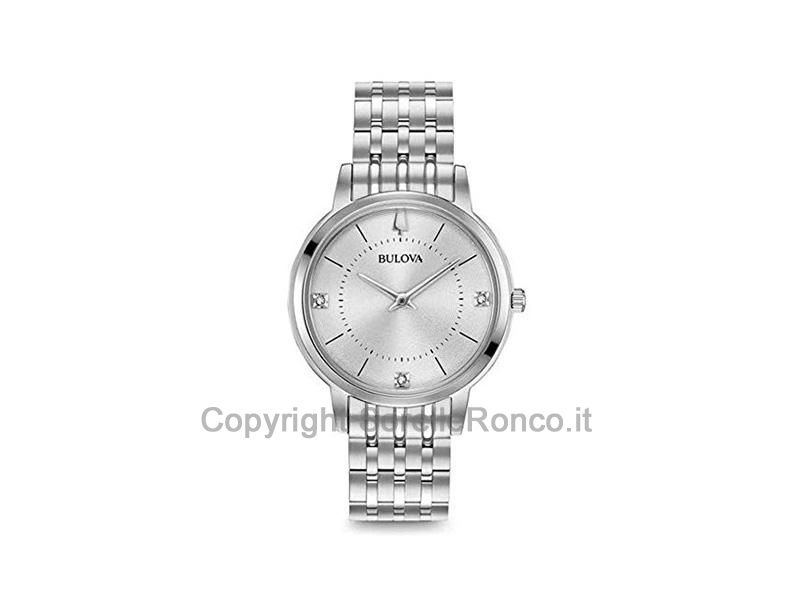 BULOVA CLASSIC QUARZO SILVER 34MM DIAMANTI