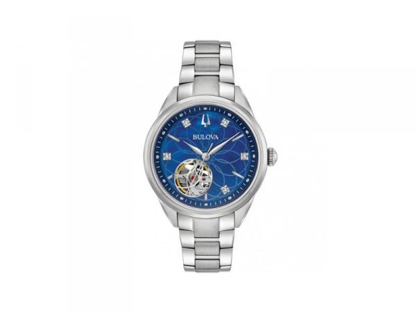 96P191 - Bulova Sutton Skeleton 34mm Blu Donna