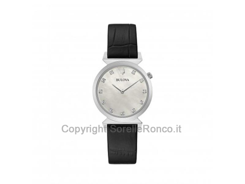 BULOVA DONNA REGATTA MADREPERLA BIANCA PELLE 30MM