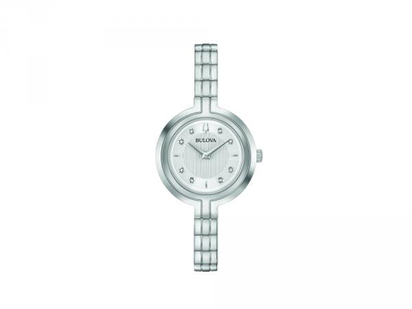 96P214 - Bulova Rhapsody Silver Diamanti 30mm
