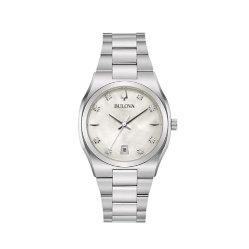 96P218 - Bulova Lady Surveyor 34mm Madreperla e Diamanti
