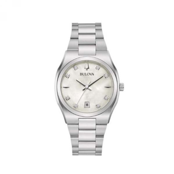 96P218 - Bulova Lady Surveyor 34mm Madreperla e Diamanti