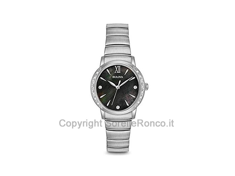 BULOVA CLASSIC QUARZO NERO DIAMANTI 28MM