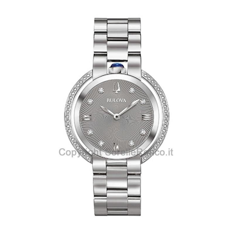 BULOVA RUBAIYAT QUARZO GRIGIO DIAMANTI 35MM