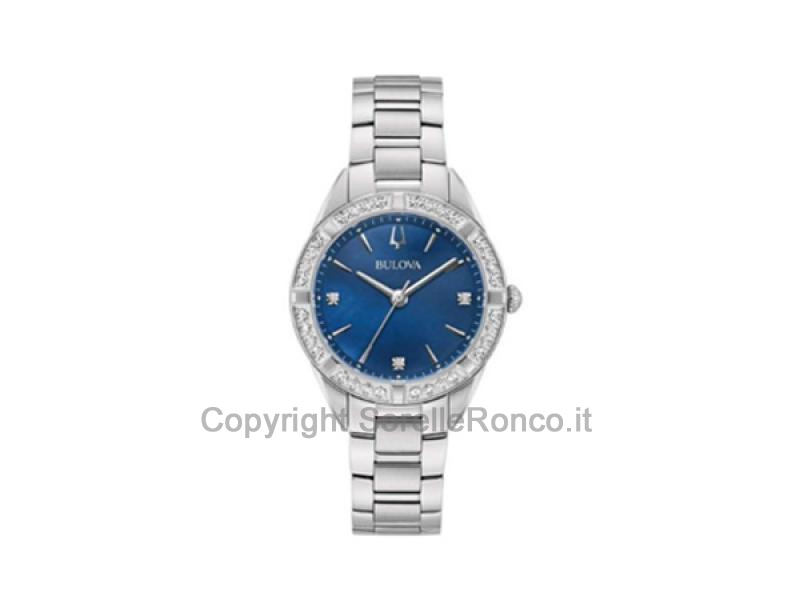 BULOVA LADY SUTTON DIAMONDS BLU 32MM QUARZO