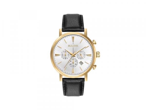 97B155 - Bulova Classic Chrono Bianco 41mm Quarzo Ip Oro