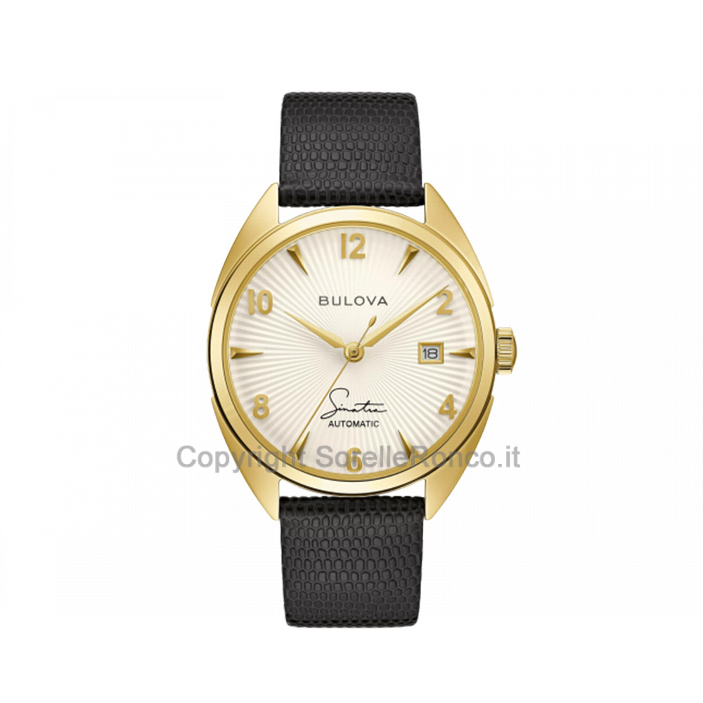 97B196 - Bulova Frank Sinatra Argento 39mm Pelle Nera
