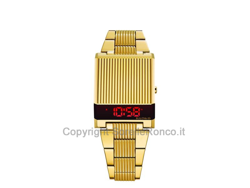 OROLOGIO BULOVA COMPUTRON ORO LED ROSSO 31,1X40,3M