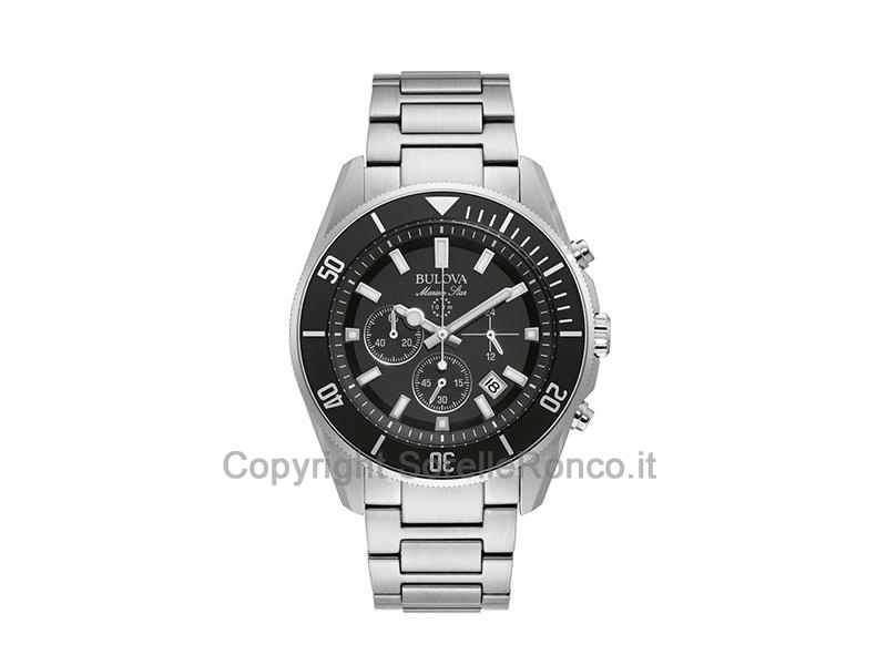 BULOVA MARINE STAR NERO 43MM ACCIAIO QUARZO