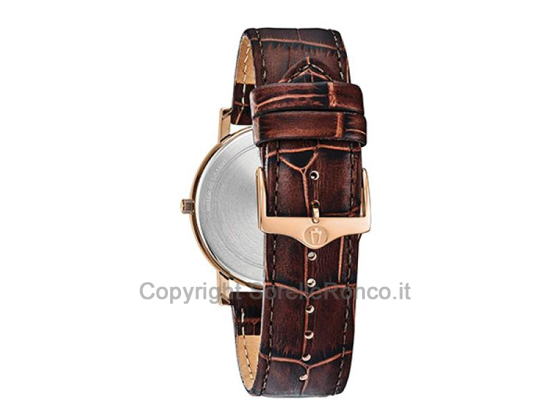 BULOVA DRESS DUET BIANCO 37MM ORO ROSA