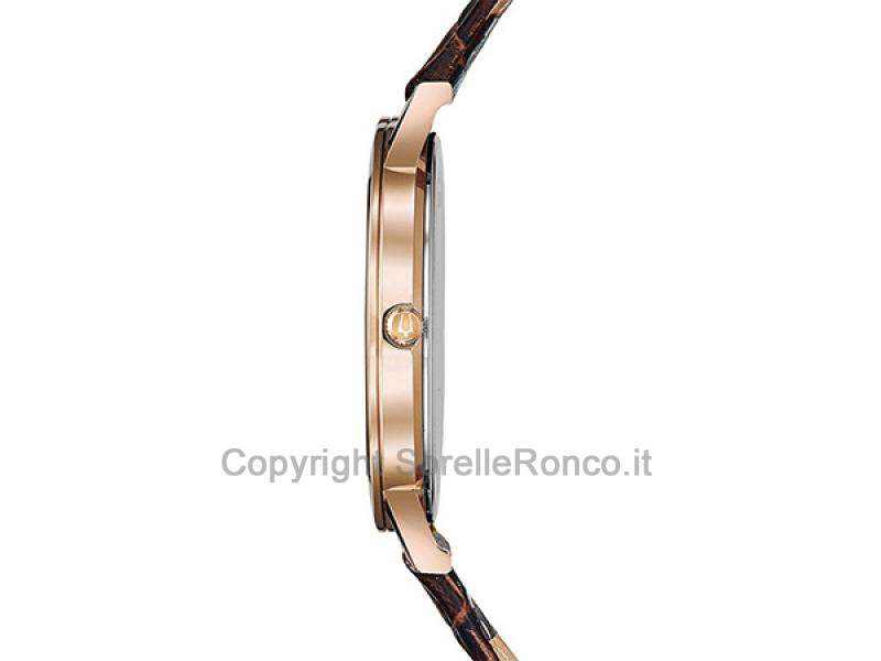 BULOVA DRESS DUET BIANCO 37MM ORO ROSA