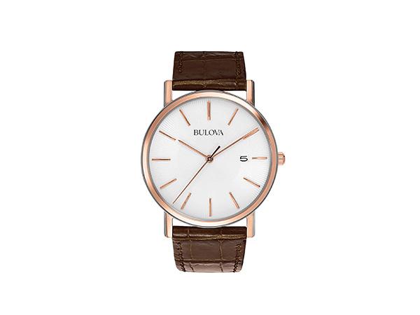 98H51 - Bulova Dress Duet Bianco 37mm Oro Rosa