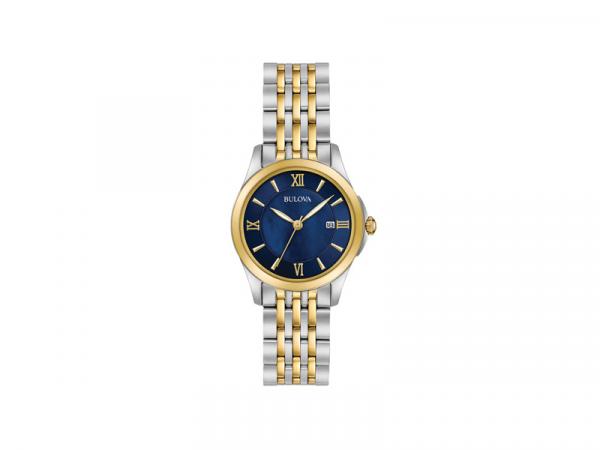 98M124 - Bulova Quarzo Blu 28mm IP Oro