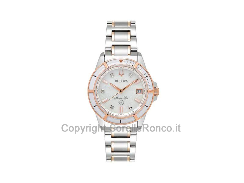 BULOVA MARINE STAR MADREPERLA 34MM IP ORO